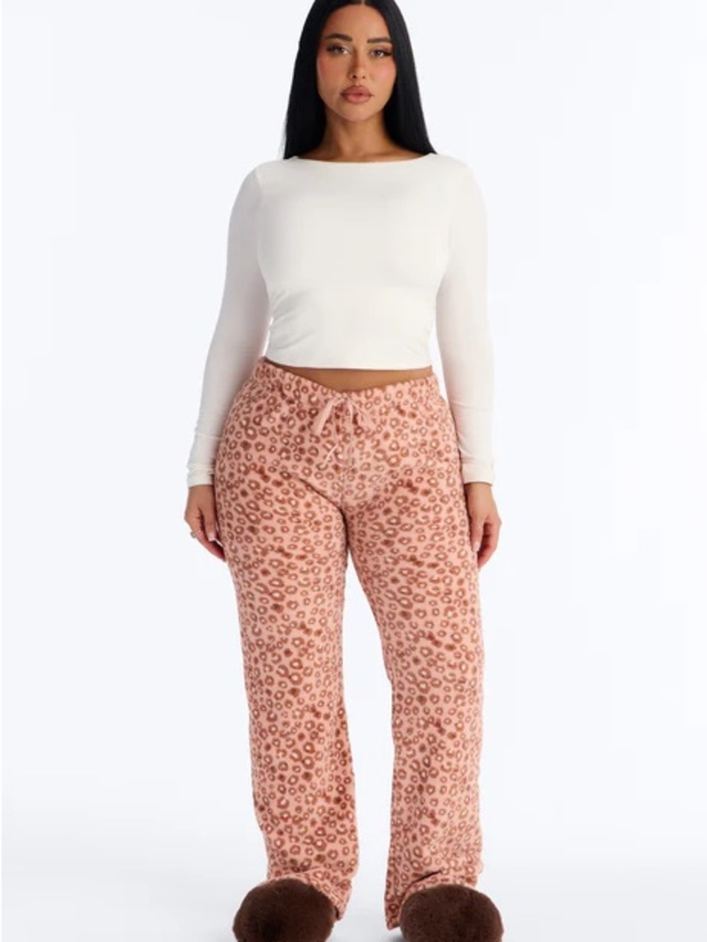 🐆Leopard Print Fleece Plush Lounge Pants